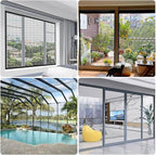 Fiberglass Window Screen Roll 72" x 100' Continuous Roll UV Protection Install and Repair Door and Window Screen(72" x 100', Black)