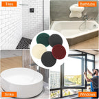 HARFINGTON 4pcs Scrubber Scouring Pads 180 400 800 1200 Grits 3 Inch Drill Power Brush Hoop and Loop Surface Conditioning Disc Drill Scuffing Disc Scrub Pads for Kitchen Cleaning, 4 Colors