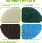 16pcs Electric Cleaning Brush Pad Set 4 Foam Pads 4 Kitchen Mats 4 Performance Pads 4 Microfibre Pads fit for Dremel Versa Cleaning Brush