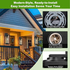 20inch Large Outdoor Wall Lights - 2 Packs Modern Black Exterior Light Fixture with Clear Glass Shade, Waterproof Porch Lighting for House, Farmhouse Sconces Lantern for Front Door, Garage