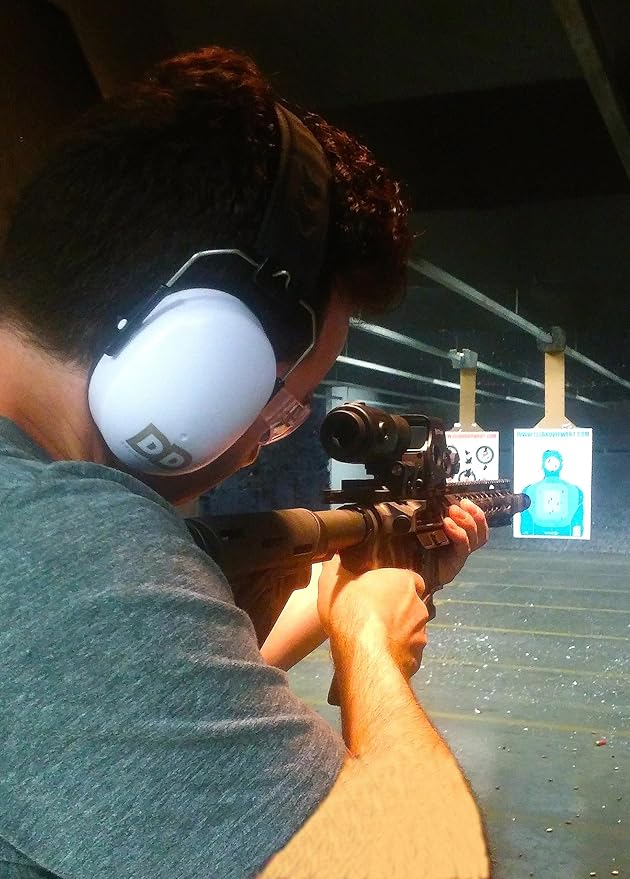 DECIBEL DEFENSE Professional Safety Ear Muffs 37dB NRR - The HIGHEST Rated & MOST COMFORTABLE Ear Protection For Shooting & Industrial Use - THE BEST HEARING PROTECTION GUARANTEED! (WHITE)