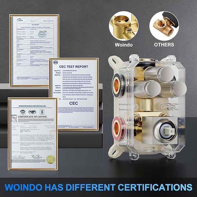 Shower Faucet Set, 12" Ceiling Mount Rainfall Shower System with 2 Rain Shower Head and Multi-function Handheld Head Push Button Diverter Shower Faucet Trim Kit (12", Brushed Nickel)