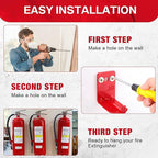 Queekay 20 Pack Fire Extinguisher Mount Universal Bracket 5 to 40 lb Fire Extinguisher Holder Wall Hook Hanger(Classic Style)