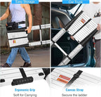 15.5 FT Aluminum Telescoping Ladders - One-Button Retraction Collapsible Extension Ladder for Home,RV,Attic,Lasts 330 LBS with Swivel Feet and Non-Slip Cushion