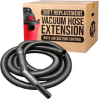 MP Maresh Products Compatible Replacement for Shop Vac Hose and Ridgid Style Wet Dry Vacuum Cleaner - Commercial Heavy Duty Vacuum Hose with Crushproof Design and Air Suction Control - 30'