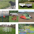 AAGUT 16 Inch Rebar Tent Stakes Heavy Duty 3/8" J Hook Ground Anchors Galvanized Steel Metal Garden Stake Yard Landscape Spikes 8 Pack for Chain Link Fence, Canopy