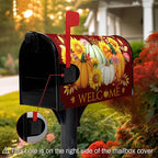 Fall Pumpkin Mailbox Cover Magnetic Autumn Sunflower Maple Leaves Mailbox Cover Standard Size 21 x 18 Inch Thanksgiving Welcome Post Box Covers Wraps Home Garden Decor for Outdoor