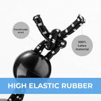 Cartman 30 Pack 6 Inch Ball Bungee Cords Canopy Ties with Elastic String for Canopy, Tarp, Straps, Tent, Black