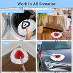 6 Pack Mop Replacement Heads Compatible with Oceda EasyWring 1-Tank System - Includes 1 Mop Base, Microfiber Mop Refills, Easy Cleaning Mop Head Replacement