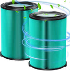 2 Pack VF6000 Replacement Filter for RIDGID, Standard Wet/Dry Vac Filter Vf6000 Compatible with RIDGID Vacs Wet Dry 5-20 Gal, 6-9 Gal Husky Vacuum