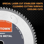 TWIN-TOWN 8 Inch 52 Teeth Dry Cut Steel and Ferrous Metal Cermet Saw Blade with 5/8-Inch Arbor