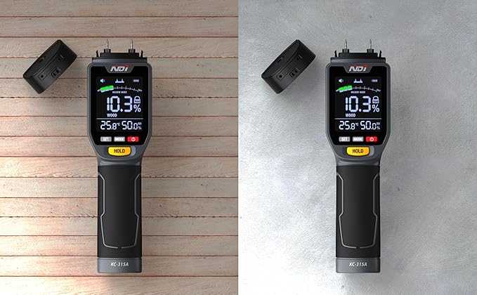 NDI 4 in 1 Pin-Type Moisture Meter Wood Moisture/Building Material/Mildew Indication/Ambient Temperature