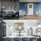 LUXRITE Vintage A19 LED Light Bulbs 60W Equivalent, 5000K Bright White Dimmable, 800 Lumens, Standard LED Edison Bulb 8W, UL Listed, E26 Base (4 Pack)