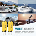 NuIth Manual Reset 20A Mini Fuse Circuit Breakers, E73 Low Profile ATM Circuit Breaker Blade Fuse DC 28V Resettable Standard Blade Fuses for Car Truck RV Marine (2PCS-20A)