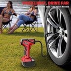 150PSI Tire Inflator Portable Air Compressor: Cordless Air Pump Compatible with Milwaukee 18V Battery - Car Tire Pump with LCD Display & LED Light for Auto, Motorcycles(Bare Tool)