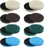 16pcs Electric Cleaning Brush Pad Set 4 Foam Pads 4 Kitchen Mats 4 Performance Pads 4 Microfibre Pads fit for Dremel Versa Cleaning Brush