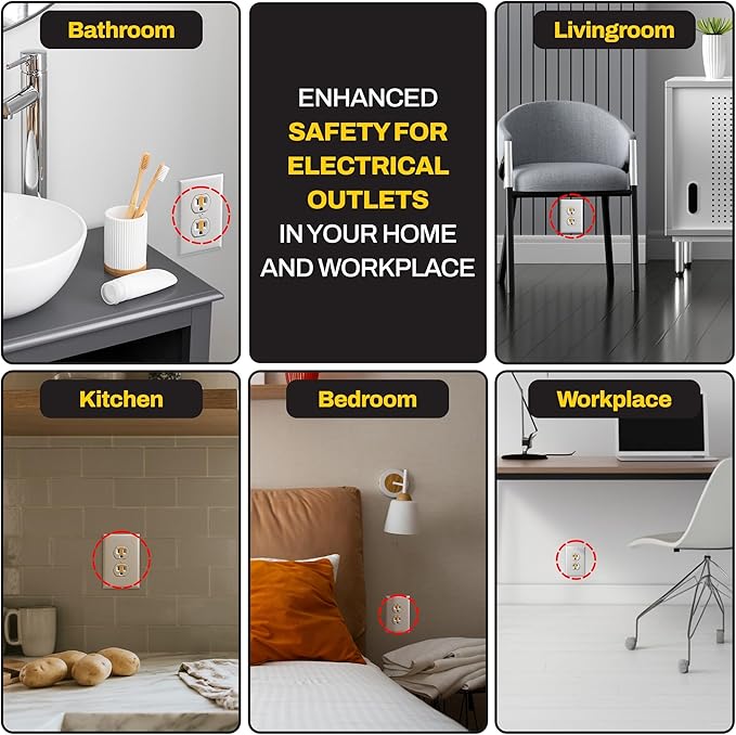 [Made and Patented in Korea] Fire Prevention Stickers – Automatic Fire Extinguisher for Outlets & Power Strips, Easy Peel & Stick Kitchen Fire Extinguisher Home Fire Extinguishers, 10pcs