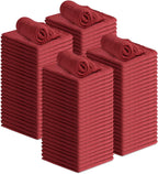 Avalon Towels Cotton Shop Rags – (Pack of 100) Size 12x14 Inches Cleaning Rags – Absorbent Shop Towels and Multipurpose Cleaning Towels for Automobiles, Industries, Garage and Homes (Red)