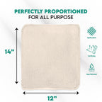 ZUPERIA Cotton Shop Towel – Multipurpose Cleaning Cloths (14" x 12" - Pack of 100 - White) Reusable Shop Rags for Automobiles, Industrial, Restaurants, Garage, and Homes