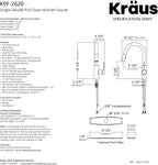 KRAUS Oletto Single Handle Pull Down Kitchen Faucet with QuickDock Top Mount Installation Assembly in Spot Free Antique Champagne Bronze, KPF-2620SFACB