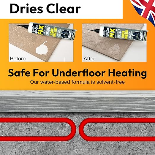 Precision 300ml from Floor-Fix Pro - Fix Loose Tiles - for Loose & Hollow Tiles, Wood, LVT & Laminate - Includes 1.9mm Syringe Tip - Adjustable to 6mm + Anti-Clog Performance (1)