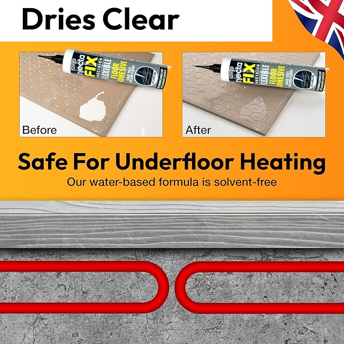 Precision 300ml from Floor-Fix Pro - Fix Loose Tiles - for Loose & Hollow Tiles, Wood, LVT & Laminate - Includes 1.9mm Syringe Tip - Adjustable to 6mm + Anti-Clog Performance (Pack of 12)