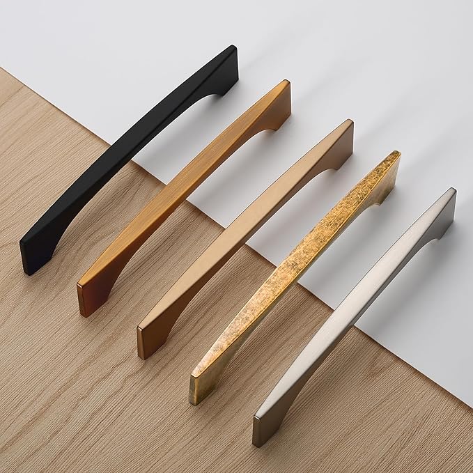 Asidrama 10 Pack 3.75 Inch(96mm) Antique Brass Kitchen Cabinet Handles, Cabinet Pulls Kitchen Cabinet Hardware for Cupboard Drawer Pulls