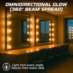 OHLECTRIC G16.5 Incandescent Globe Bulb (4-Pack) Decorative Light Bulb, 25 Watt, E12 Candelabra Base, Dimmable, 2700K Warm White, Clear Bulb, 232 Lumens. 120 Volt, Decorative G16½ Clear Light Bulbs