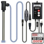 1500W Bathtub 316SS Immersion Water Heater with Temp Control & GFCI – Submersible Electric Heater for Hot Tub, Spa, Bucket, Baptistry, Above-Ground Pool, Inflatable Pool and Swimming Pool