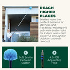 EVERSPROUT Twist-On Cobweb Duster (Soft Bristles) | Indoor & Outdoor use Brush Attachment | Fits Standard 3/4 inch Threaded Poles | Brush Only (Pole Sold Separately) | Spider Cobweb Duster Head