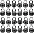 Locker Lock, Combination Lock, Black, 2 in, 24 Locks