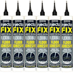Precision 300ml from Floor-Fix Pro - Fix Loose Tiles - for Loose & Hollow Tiles, Wood, LVT & Laminate - Includes 1.9mm Syringe Tip - Adjustable to 6mm + Anti-Clog Performance (Pack of 6)