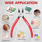 ARROW 6" Precision Wire Cutters - Spring Loaded Side Cutters, Ultra-Sharp Flush Cut Pliers, Diagonal Cutting Pliers with Non-Slip Handle for Jewelry Making, Crafts, Electronics, Zip Ties, DIY Models