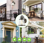 GRUENLICH Outdoor Wall Lantern, Wall Sconce as Porch Lighting Fixture, E26 Medium Base, Metal Housing Plus Seeded Glass, Oil Rubbed Bronze Finish, Bulb Not Included, 1-Pack