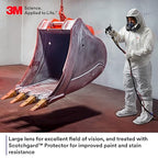 3M Secure Click Full Face Reusable Respirator with Large Lens, Speaking Diaphragm and Push Button Seal Check, FF-801, Painting, Sanding, Chemical Clean-up, Sawing, Small