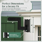 Renovators Supply Manufacturing - Heavy-Duty Black Wrought Iron Shutter Lift Off Pintle Hinges Colonial Pin Reversible for Doors, Window and Shutters with Hardware 6 1/2 Inches, Pack of 3 Pairs