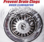 SANI 360° Sani Sticks Drain Cleaner and Deodorizer, 48 Count, Unscented Enzyme Pipe Cleaners, Eliminate Odors, Prevent Clogged Drains, Safe for Sinks, Bathtub Drains, Septic Tanks