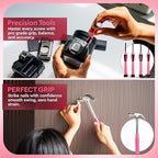 39-Piece Pink Tool kit for Women with Plastic Storage Case – All Purpose Household Repair Tool kit, Essential for Women for Home, Office, Apartment, Dormitory Use