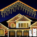 Christmas String Lights Outdoor - 99Ft/30M 1280 LED 8 Modes with Remote Control and App Waterproof Christmas Lights for Patio Yard Garden Wedding Party-Warm White