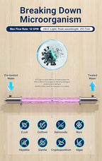 HQUA-OWS-12 120V 40W 3/4" MNPT Inlet/Outlet Whole House Ultraviolet Water Purifier Filter, + 1 Extra UV Bulb