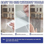 KING MOUNTAIN Grey Window Screen Repair Patch, 20Pcs 4" x 4" Heavy Duty Screen Repair Tape for Window Screen and Screen Door Tears Holes,Strong Adhesive & Waterproof Window Screen Repair Kit