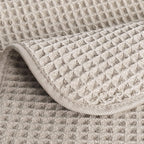 POLYTE Microfiber Lint Free Washcloth Face Towel, 13 x 13 in, 4 Pack (Waffle Weave)