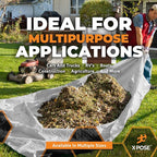 20' x 30' Super Heavy Duty 16 Mil Silver/Brown Poly Tarp Cover - Thick Waterproof, UV Resistant, Rip and Tear Proof Tarpaulin with Grommets and Reinforced Edges - by Xpose Safety