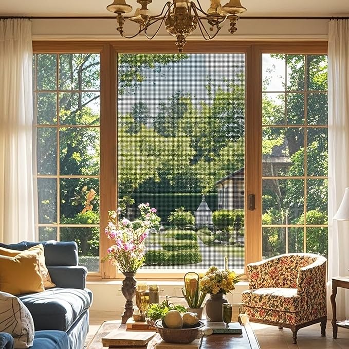 48in x 100ft Window Screen and Screen Door Mesh .Fiberglass Screen Doors for Patio and Window .for DIY Repair Or Reinstallation of Screens and Doors Gary