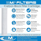 Applied Membranes Inc. 3-Stage Whole-House Water Filter Cartridge Replacements, 20-Inch Carbon and Sediment Filter Cartridges