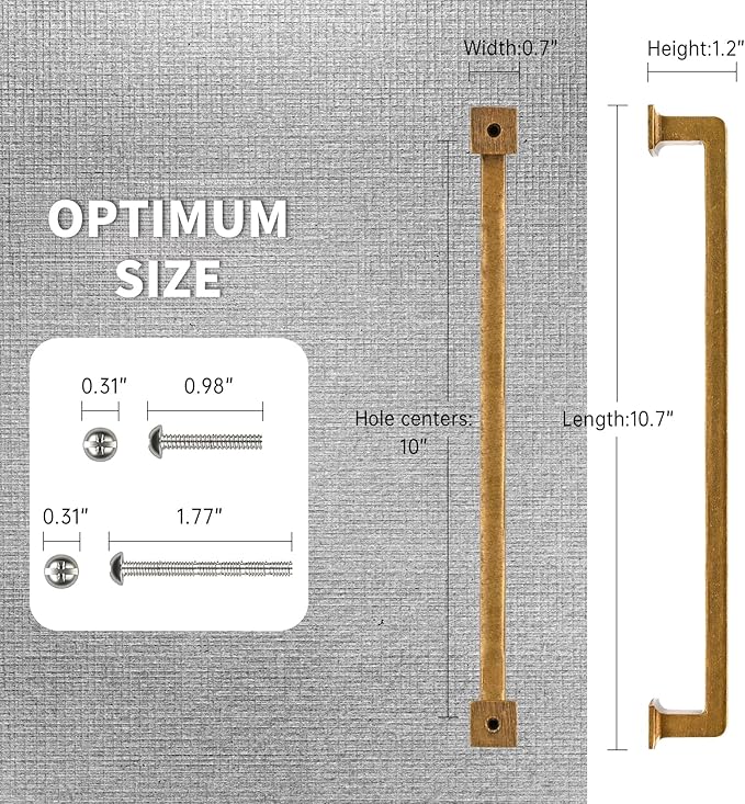 FILTA 10 Inch(256mm) Hole Centers Antique Brass Cabinet Pulls(Set of 6),Vintage Cabinet Pulls Zinc Alloy Kitchen Cabinet Handles Cabinet Hardware for Cabinets Cupboard Drawer