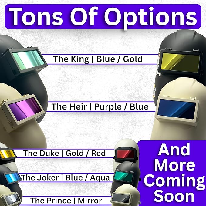 The Heir 2-Tone | Blue/Purple Shade 12 Welding Lens | Changes Color With Angle - Blue/Purple | 2" x 4.25" | Extremely Clear Fixed Shade 2x4 Welding Lens | Ridge Products