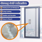 KING MOUNTAIN 20 Sheets Black Window Screen Patches, 44 in Repair Kit for Tears & Holes, Strong Adhesive Mesh Tape, Quick & Waterproof