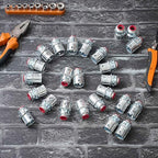 Metal-Clad Cable Connectors Zinc Electrical Conduit Connector 3/8" Snap in Connectors for Steel and Aluminum Cable(25 Pack)