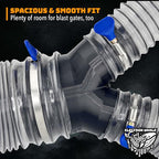 4" to 2-1/2" 2-Way Dust Collection Splitter Junction Fitting, Multi Port Fits Standard Hoses and Shop Vac Accessories, Dust Medusa